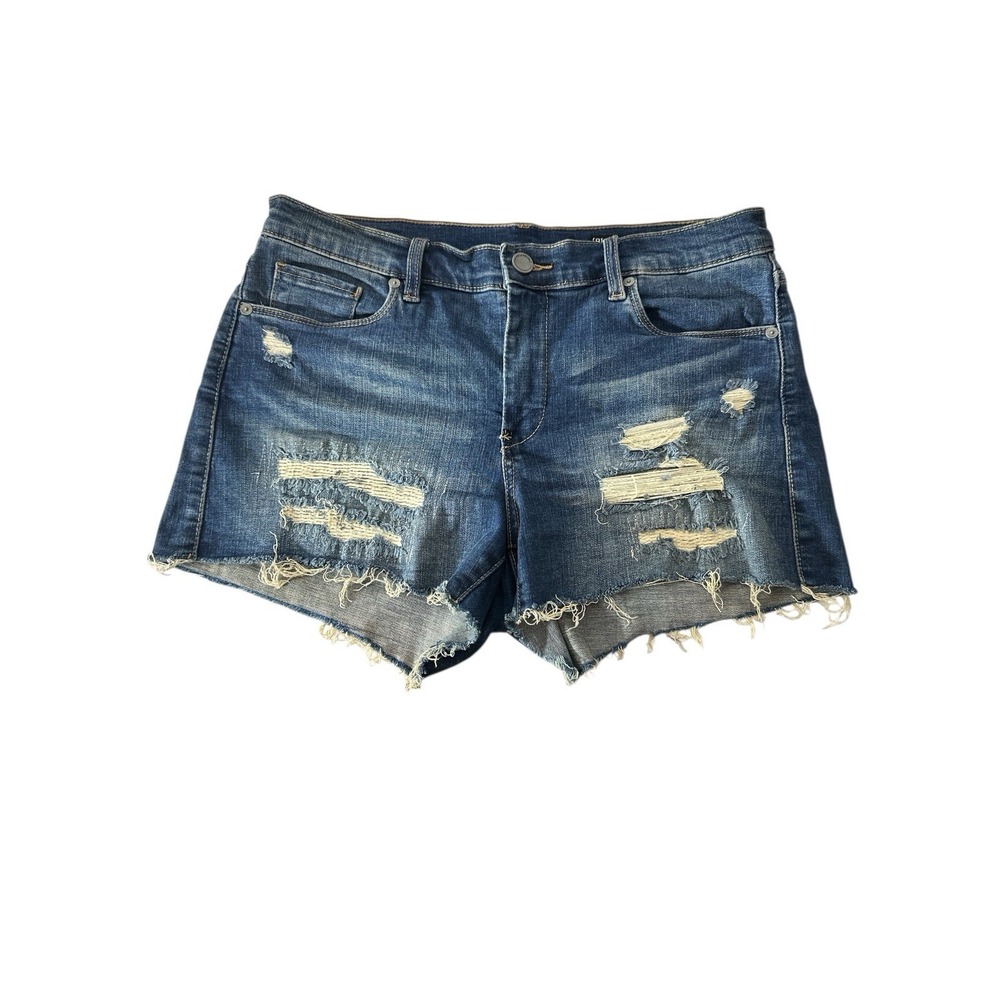 BLANKNYC The Essex Classic Cut Off Shorts Women 29 Blue Stretch‎ Distressed